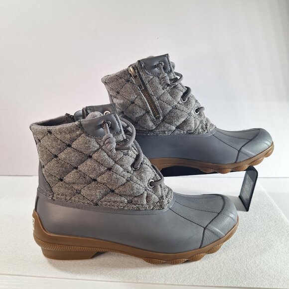 Sperry Women's Syren Gulf Ankle Duck Boot, Grey, 5.5 Lace Up/Side Zip Winter NWT - Picture 5 of 14